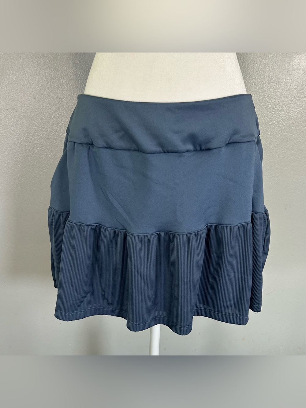Adidas Women’s Athletic Skirt Tennis Skort Stretch Pockets Blue Gray Active  XL